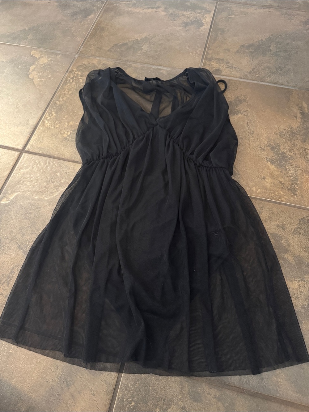 Topshop Black Sheer Mesh Bodysuit